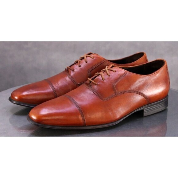Cole Haan Nik Air Men\'s Cap Toe Dress Shoes Size 10.5 Leather Brown main image 8